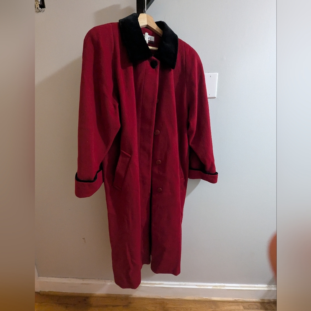 Forrani wool trench coat made in America women's size 12